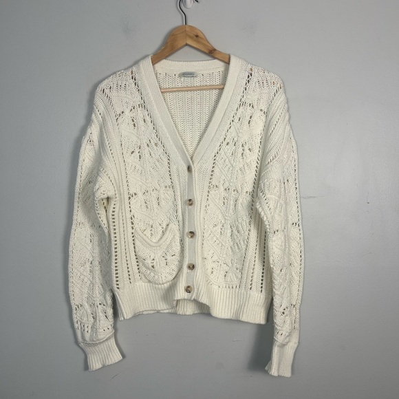 Sundance cream knit Aveline cardigan button front READ - Picture 2 of 6